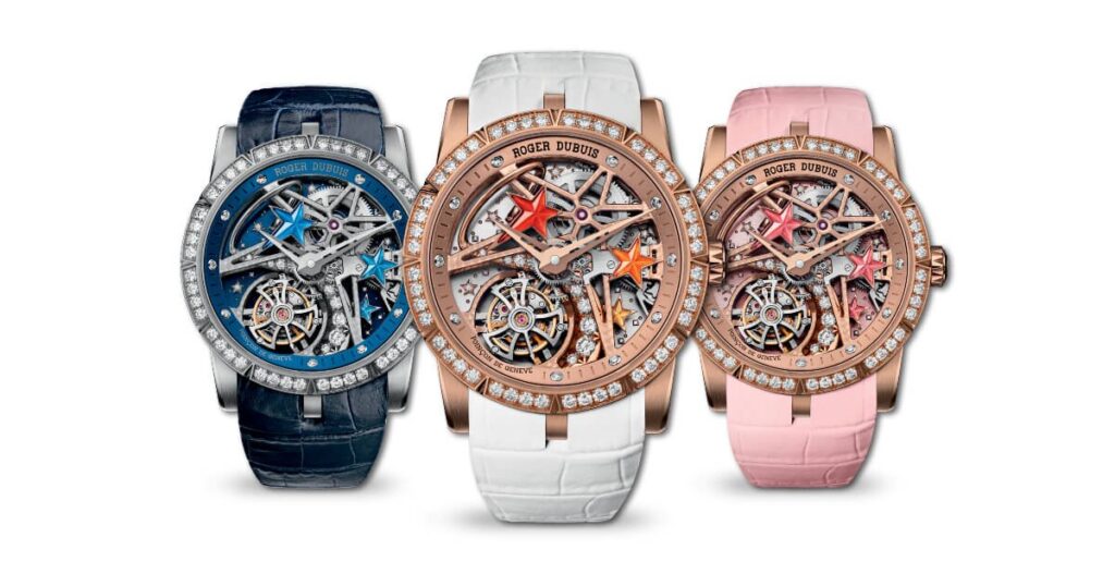 Roger Dubuis y su versión femenina del tiempo / Patricia Olivares Taylhardat, Joyería Braganza, Roger Dubuis, Velvet Blossom, Excalibur Automático, Excalibur Shooting Star, oro rosa 18 quilates, reloj, diamantes, correa, piel, exclusivas, atrevidos, soñadoras, hebilla, aligátor, extravagancia, esqueletizadas, complicaciones, tourbillon, trendy, relojes, manufactura suiza, sensual18 quilates, diamantes, piedras preciosas, esmeraldas, zafiros, artesanía italiana, collar, aros, diseño, innovación, brazaletes, dinamismo, creatividad, audacia, colecciones, gargantillas, marcas, anillos, tendencias, moda