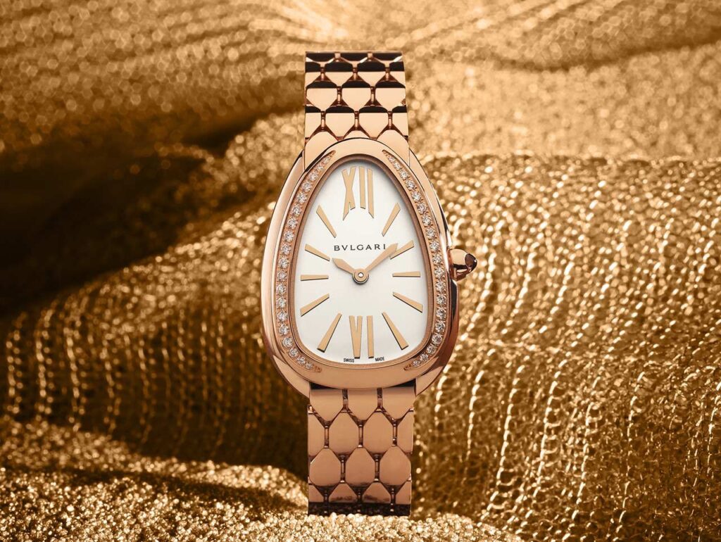 Serpenti Seduttori, la encarnación del emblemático reloj Bvlgari / Patricia Olivares Taylhardat, Serpenti Seduttori, Bvlgari, joyería Suiza, oro, diamantes, reloj, brazalete, pavé, savoir-faire, acero inoxidable