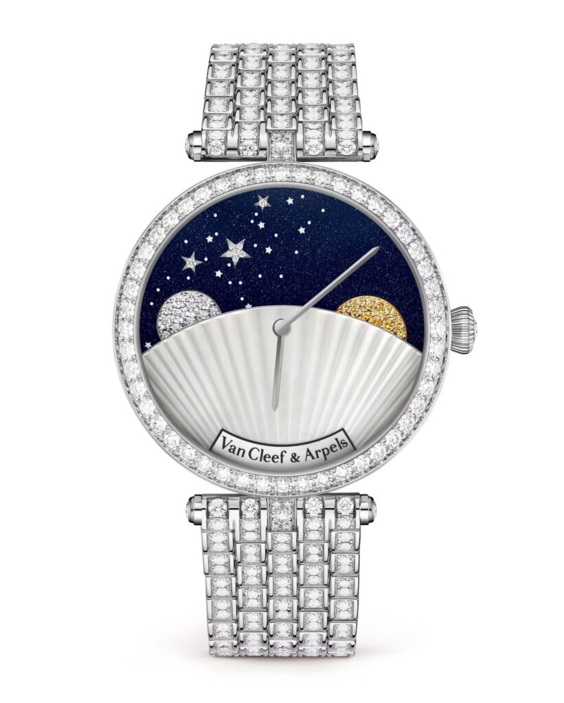 Watches and Wonders 2024, entre creativos y brillantes relojes / Patricia Olivares Taylhardat, Watches and Wonders 2024, Ginebra, Braganza, Palmiero, Luca Palmiero, Natascha Rotstein, Van Cleef & Arpels, Lady Arpels Jour Nuits, Lady Jour Nuit, relojes, marcas, diseño, zafiros, nácar, diamante, 18 quilares, oro, elegante, feria, brillantes, joyería