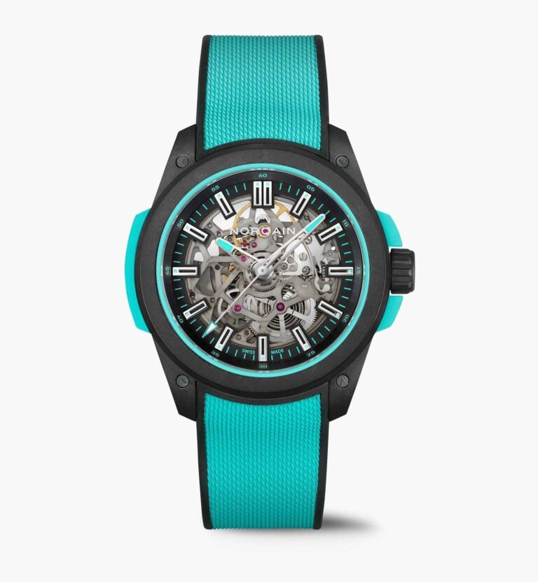 Los relojes de Norqain / Patricia Olivares Taylhardat, relojes, Norqain, ensamblaje, manual, Kenissi, marca, 2019, colecciones, Wild One Skeleton, deportivos, rendimiento, fibra de carbono, NORTEQ, guardatiempos, ultraresistentes, ultraligeros, acero, titanio, turquesa, coral, verde neón, Jean-Claude, Biver