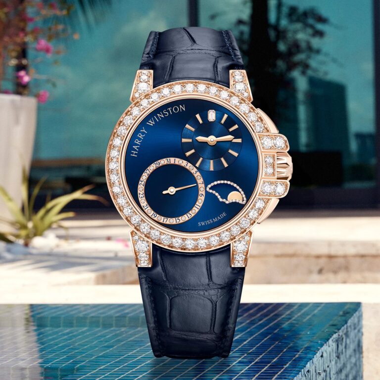 Ocean Date Moon Phase by Harry Winston / Patricia Olivares Taylhardat, Ocean Date Moon Phase, Harry Winston, reloj, Ocean, fases, luna, nácar, diamantes, clásico, joya, relojería