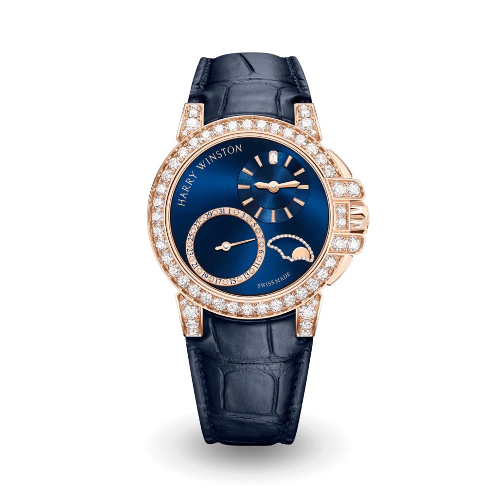 Ocean Date Moon Phase by Harry Winston / Patricia Olivares Taylhardat, Ocean Date Moon Phase, Harry Winston, reloj, Ocean, fases, luna, nácar, diamantes, clásico, joya, relojería