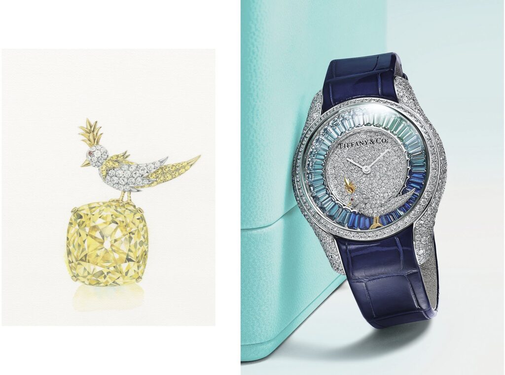 Tiffany & Co lanza reloj con gran legado / Patricia Olivares Taylhardat, Tiffany & Co, reloj, legado, emblemáticas, estadounidense, Jean Schlumberger, Tiffany, Bird on a Rock, diamantes, nieve, párajo, anillo, broche, 1965